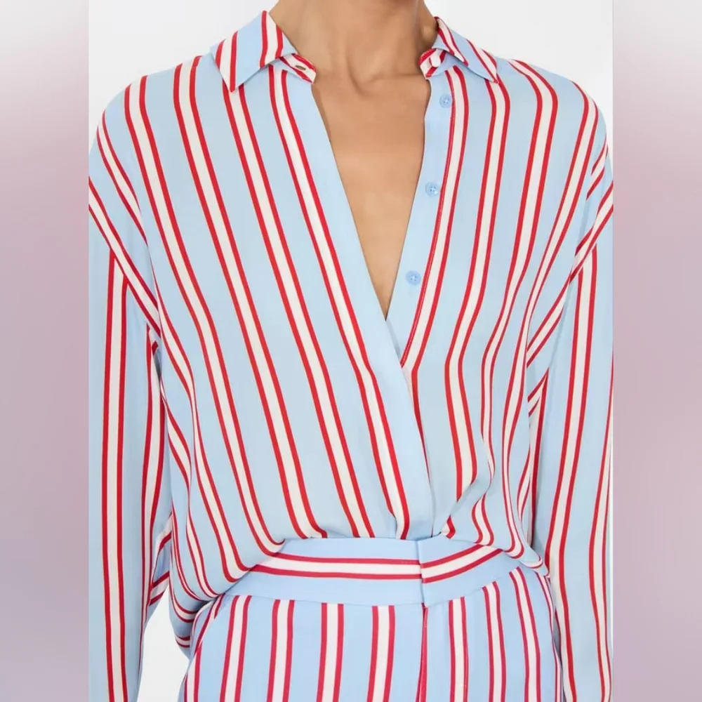 Alice+olivia DIMITRA OVERSIZED BUTTON DOWN - Picture 6 of 15